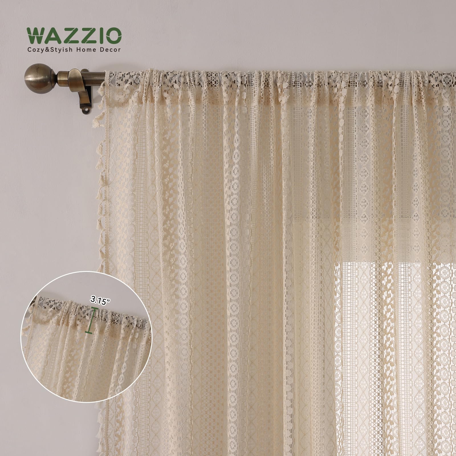 WAZZIO cotton-blend curtains feel soft yet durable for everyday use.