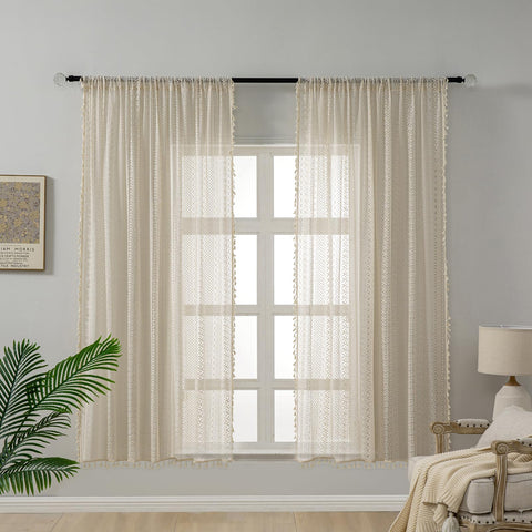 WAZZIO crochet geometry pattern detail adds vintage charm and visual interest