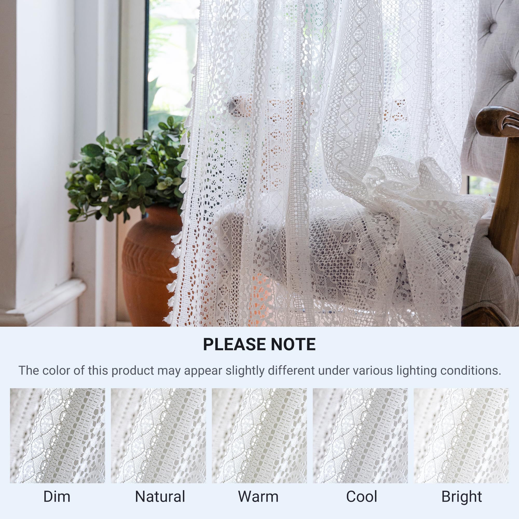 WAZZIO light-filtering curtain glows softly while preserving daytime privacy.