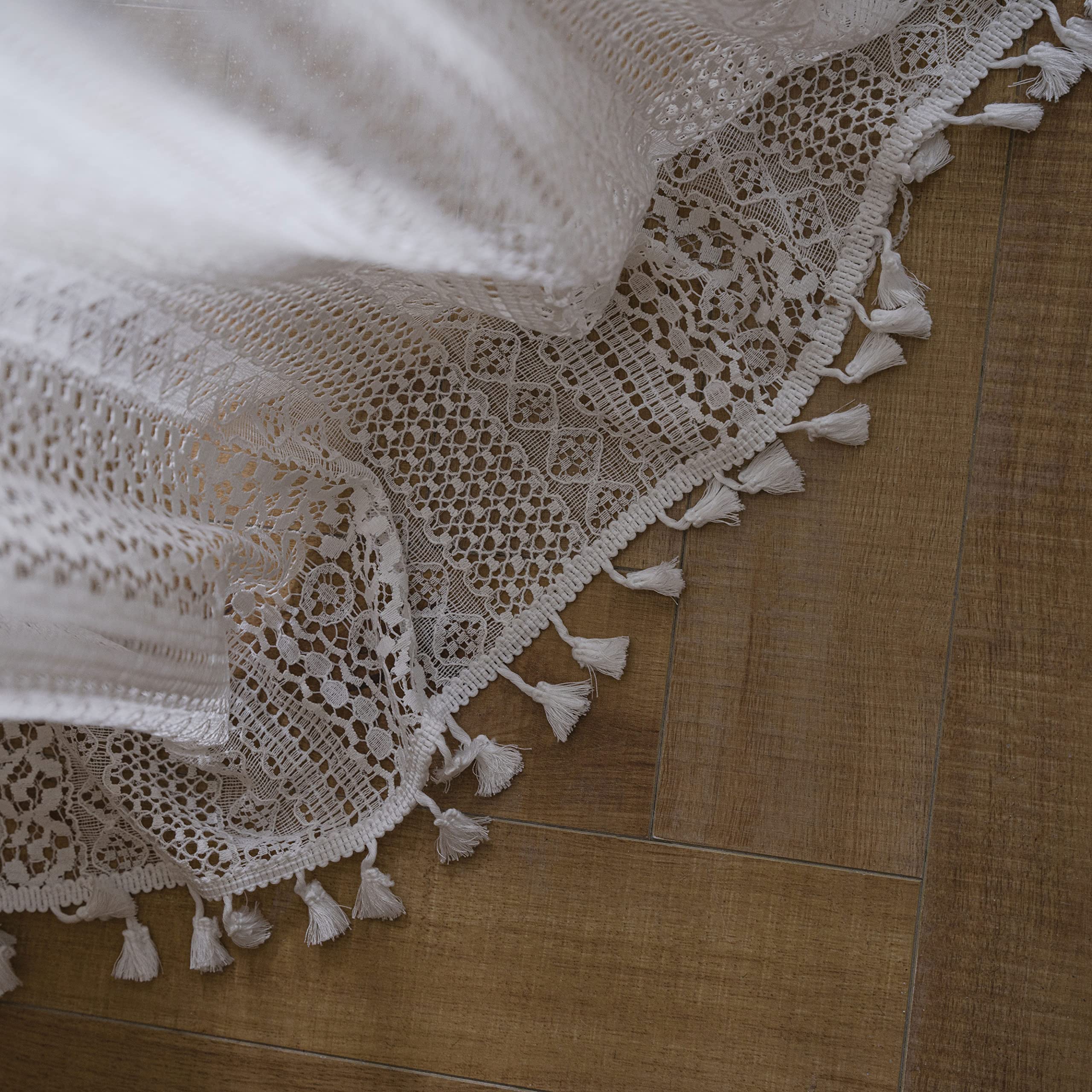 WAZZIO vintage boho decor drapes suit farmhouse or coastal styles.