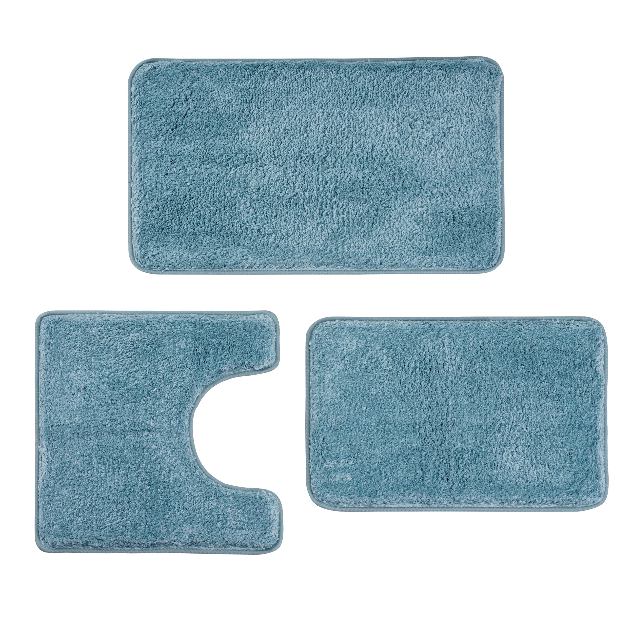 WCBSTT lake blue large rug 32x20 for bathroom floors with plush texture