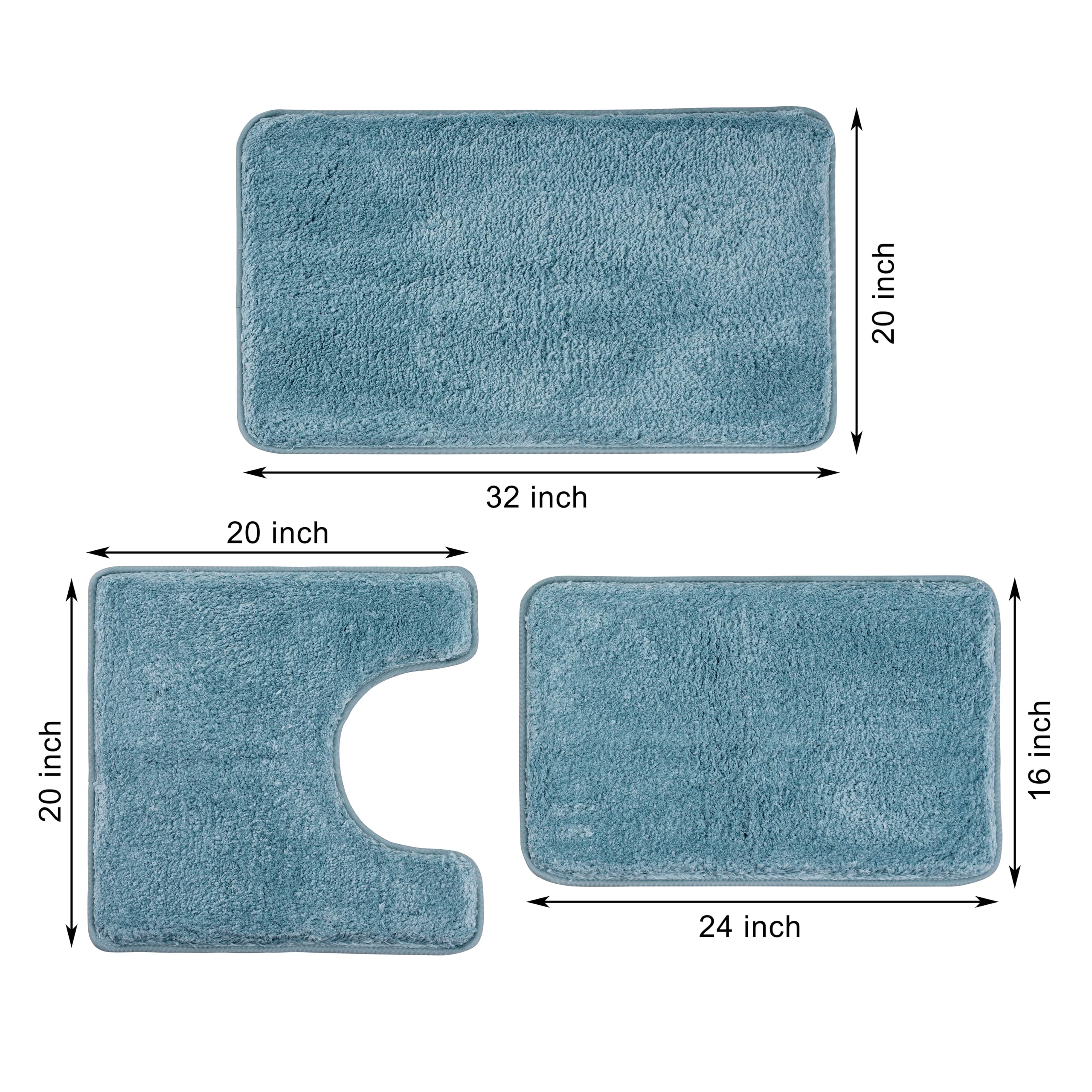WCBSTT lake blue small rug 24x16 near sink for quick drying