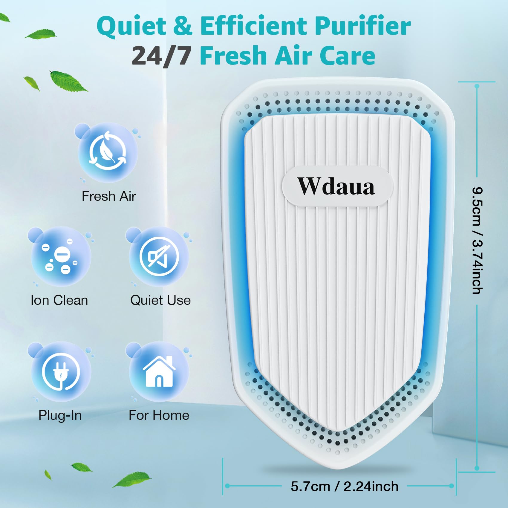 Whisper-quiet operation supports undisturbed rest and work in bedrooms.
