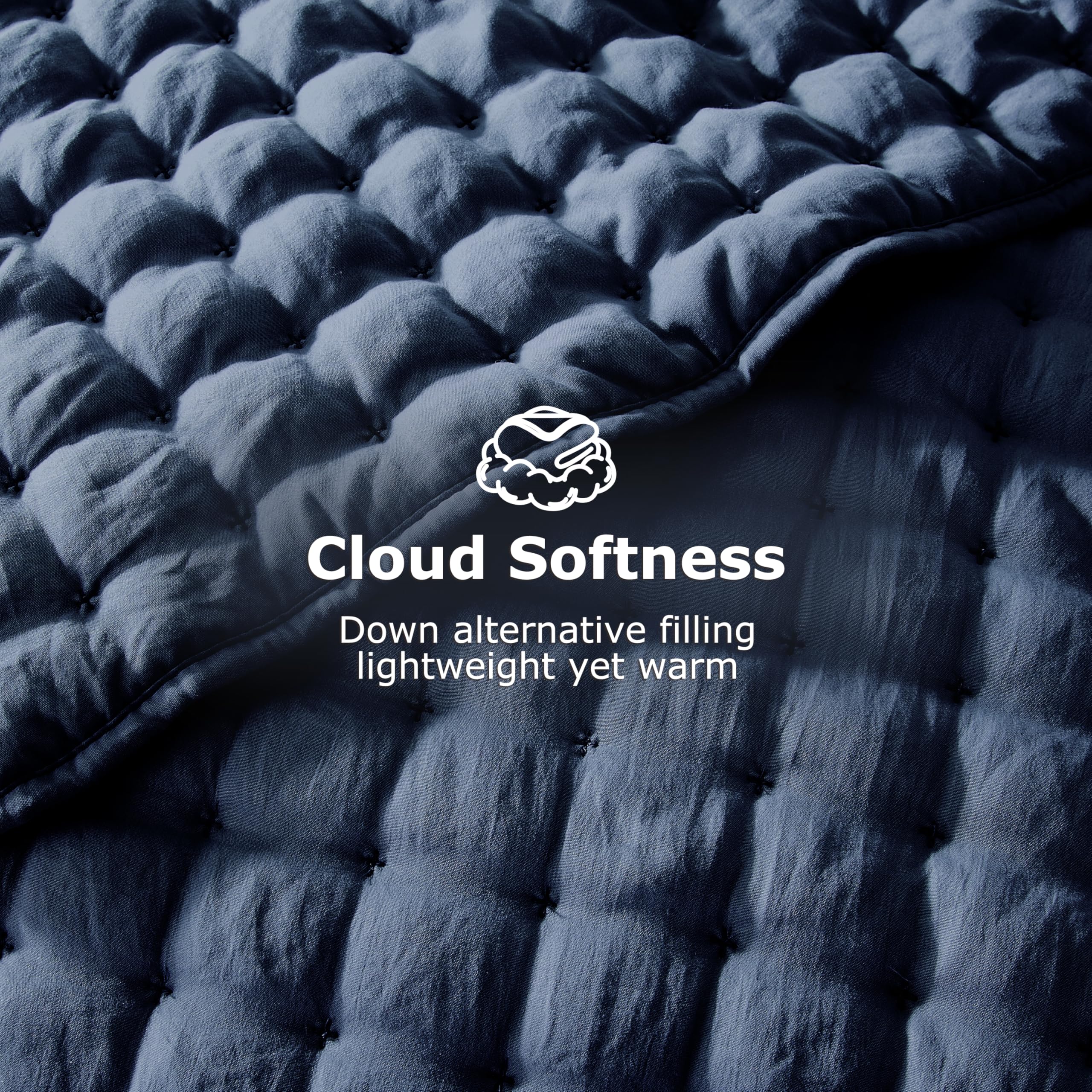 WDCOZY 150GSM down-alternative fill provides breathable lightweight warmth.
