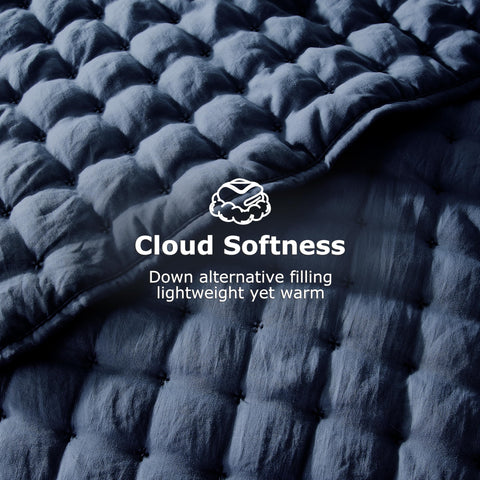 WDCOZY 150GSM down-alternative fill provides breathable lightweight warmth.