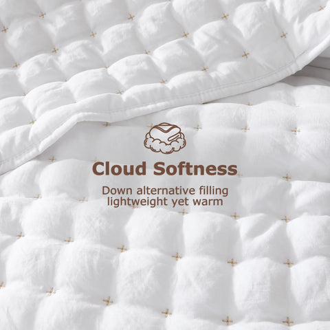 WDCOZY 150gsm down-alternative fill delivers a light, cloud-like warmth.