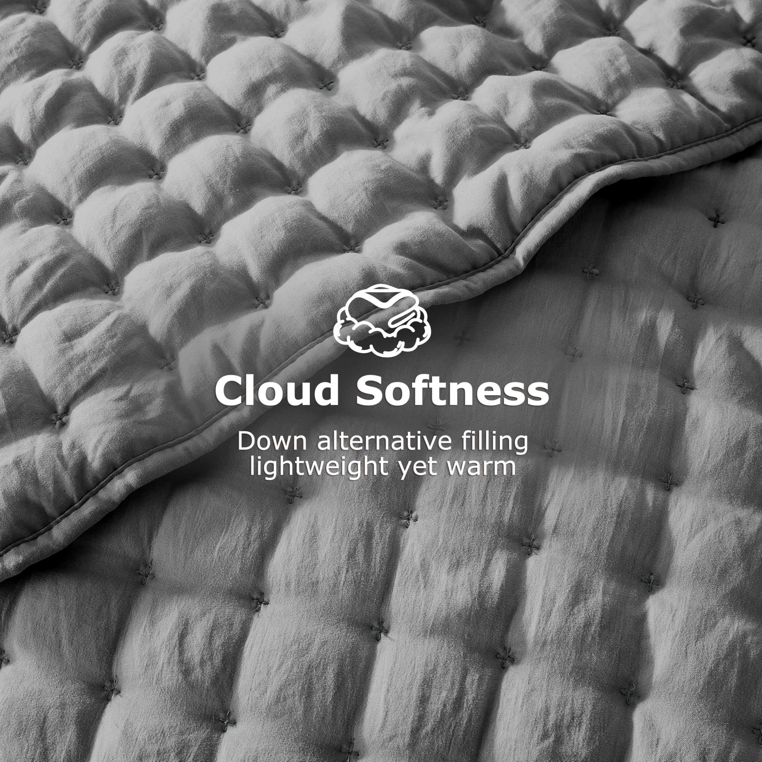 WDCOZY quilt folded neatly on bed for compact display