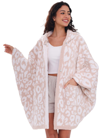 WDCOZY leopard wearable blanket hoodie offers plush warmth for cozy nights