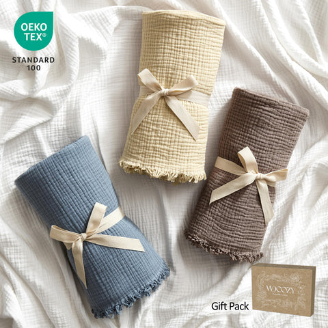 WDCOZY muslin throw blanket gift-ready packaging ready for gifting