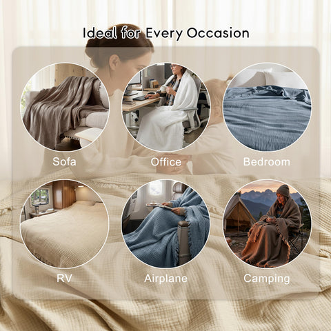 WDCOZY muslin throw blanket ideal for outdoor lounging