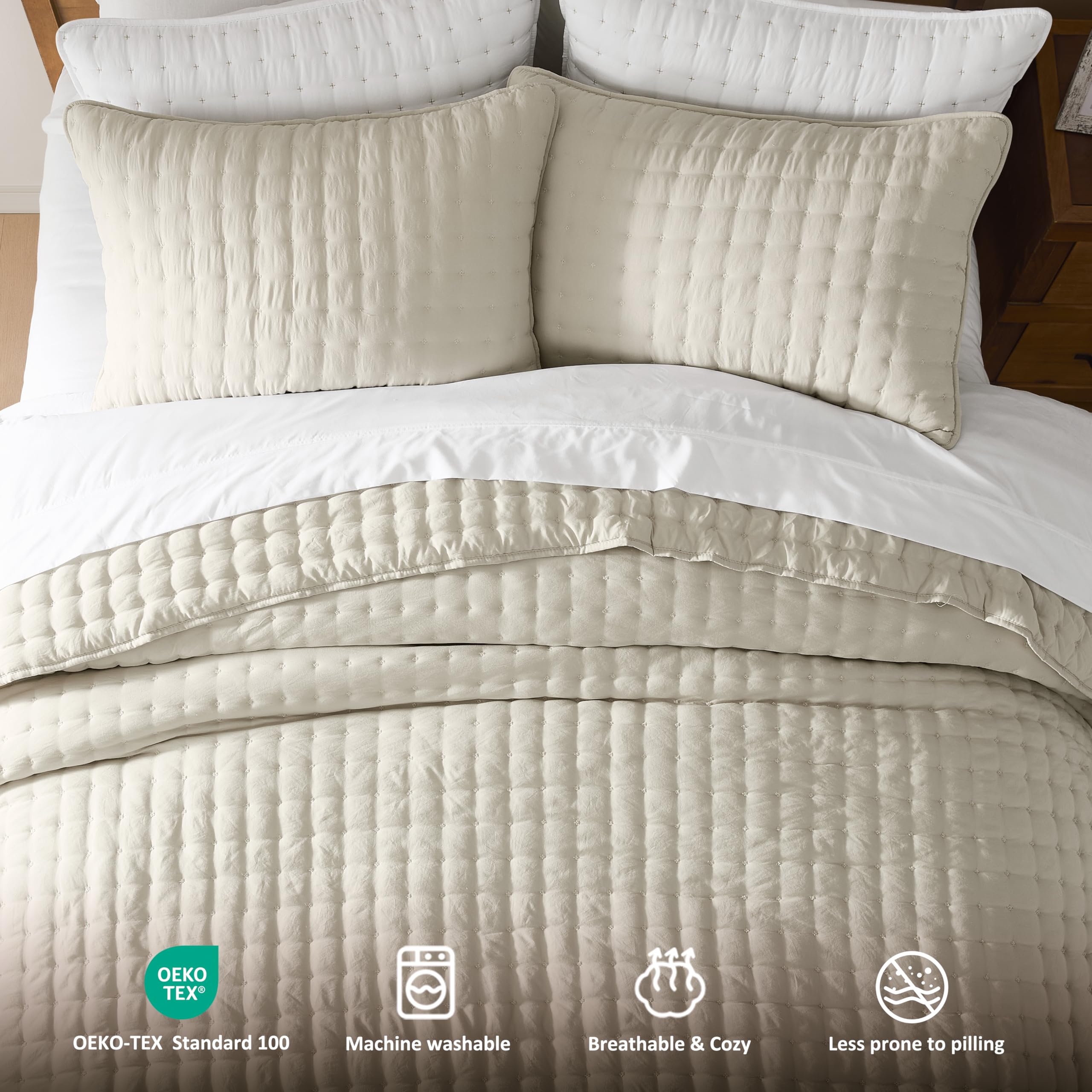 WDCOZY neutral tones enhance calm, versatile bedroom aesthetics.