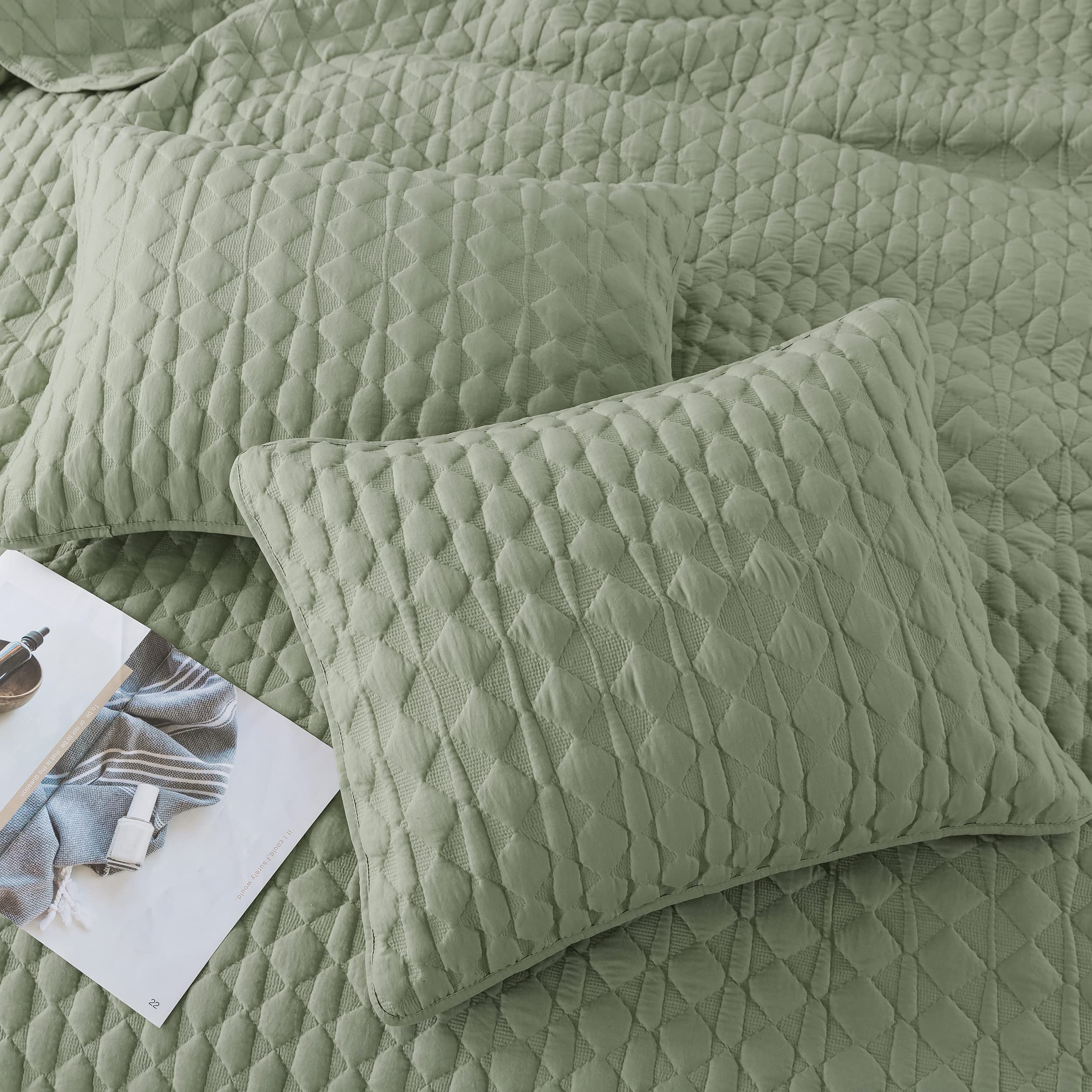 WDCOZY Cal King quilt set with two matching shams for a polished look