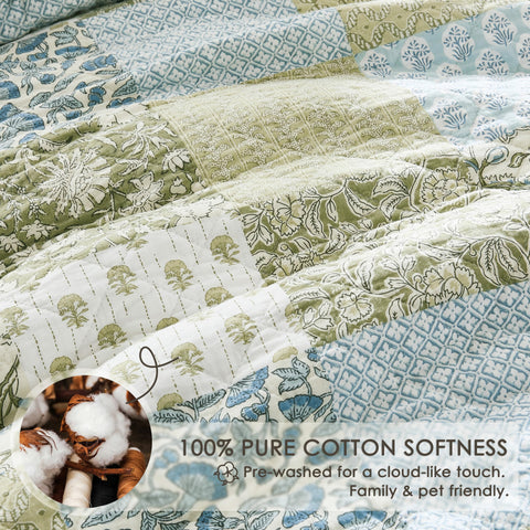 WDCOZY reversible prints botanical side showcases boho vibes and fade-resistant color.