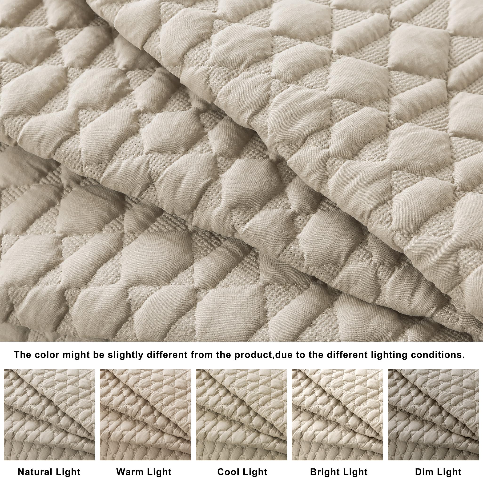WDCOZY textured geometric stitching adds a modern, bubble-like surface to your bedding.