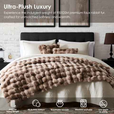 WDCOZY tie-dye grey bubble quilting accentuates modern decor