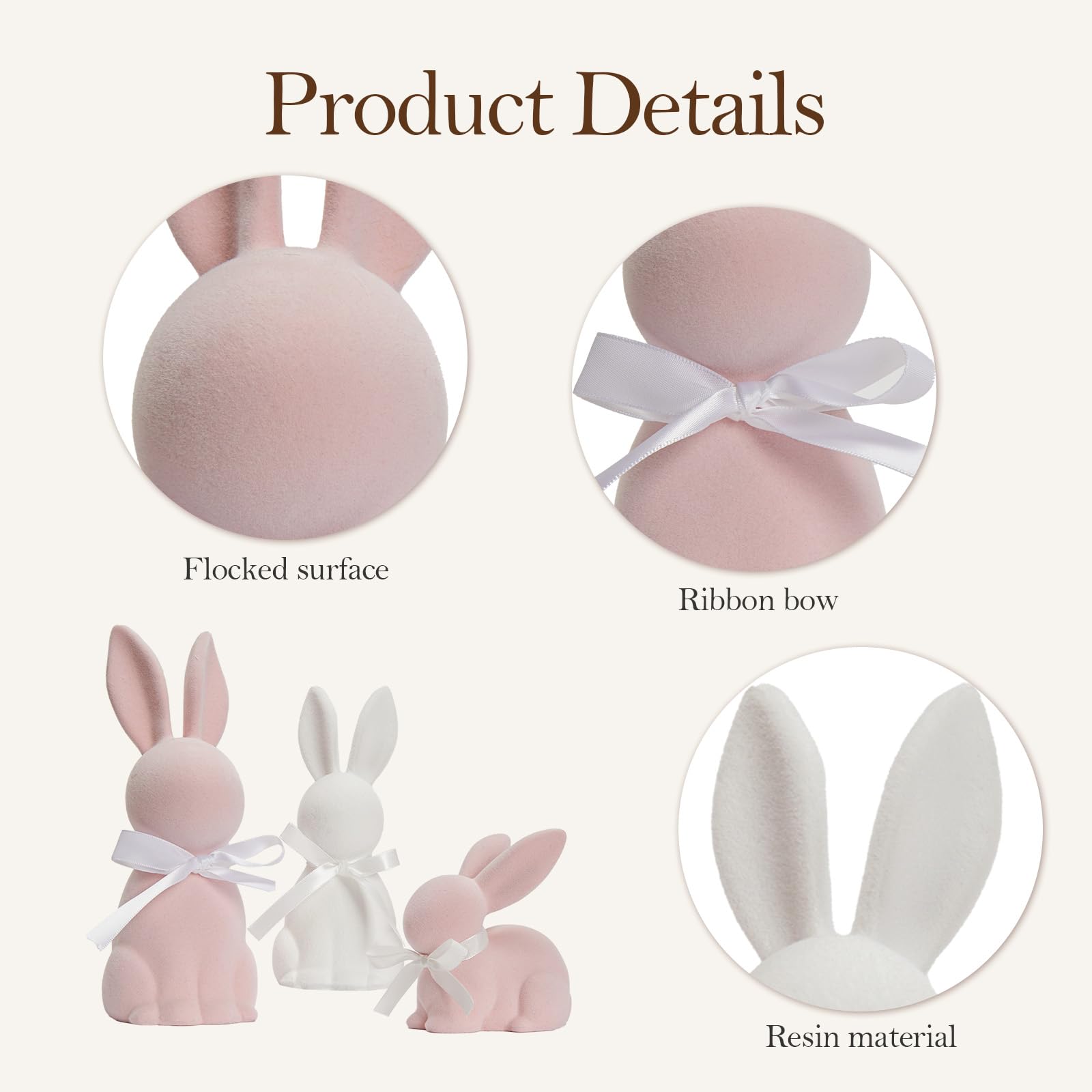 WDS WONDROUS bunny decor for shelves creates seasonal ambience.