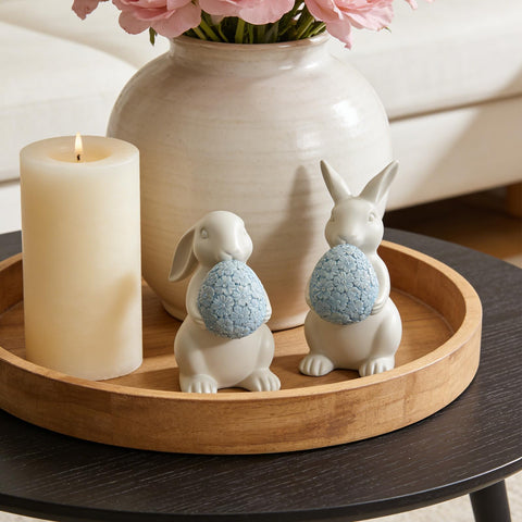 WDS WONDROUS bunny ears-up in cream white for bright spring decor