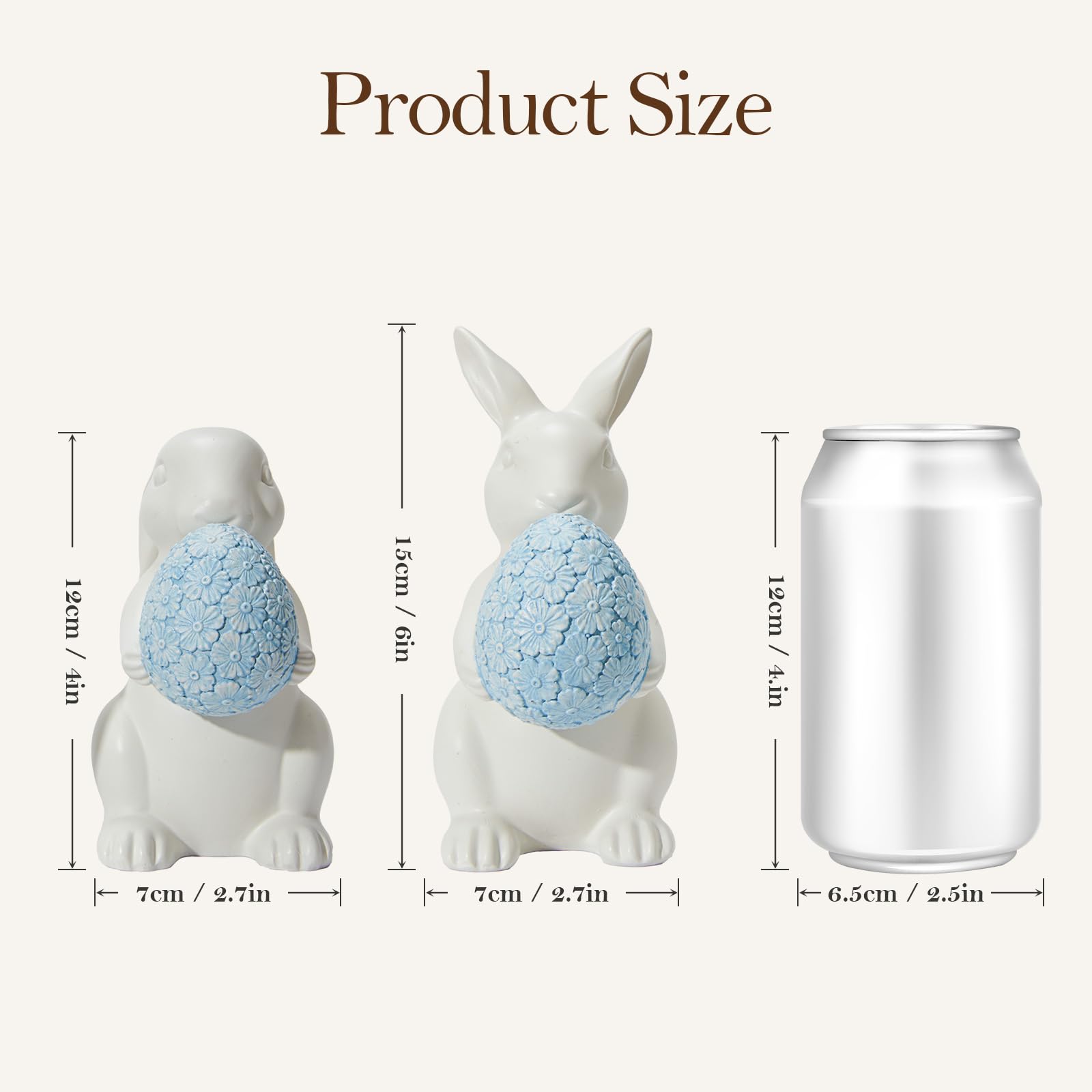 WDS WONDROUS two bunny figures, ideal gift set for spring celebrations