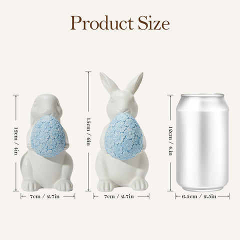 WDS WONDROUS two bunny figures, ideal gift set for spring celebrations