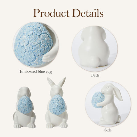 WDS WONDROUS smooth eco-friendly resin finish on Easter bunny figurine