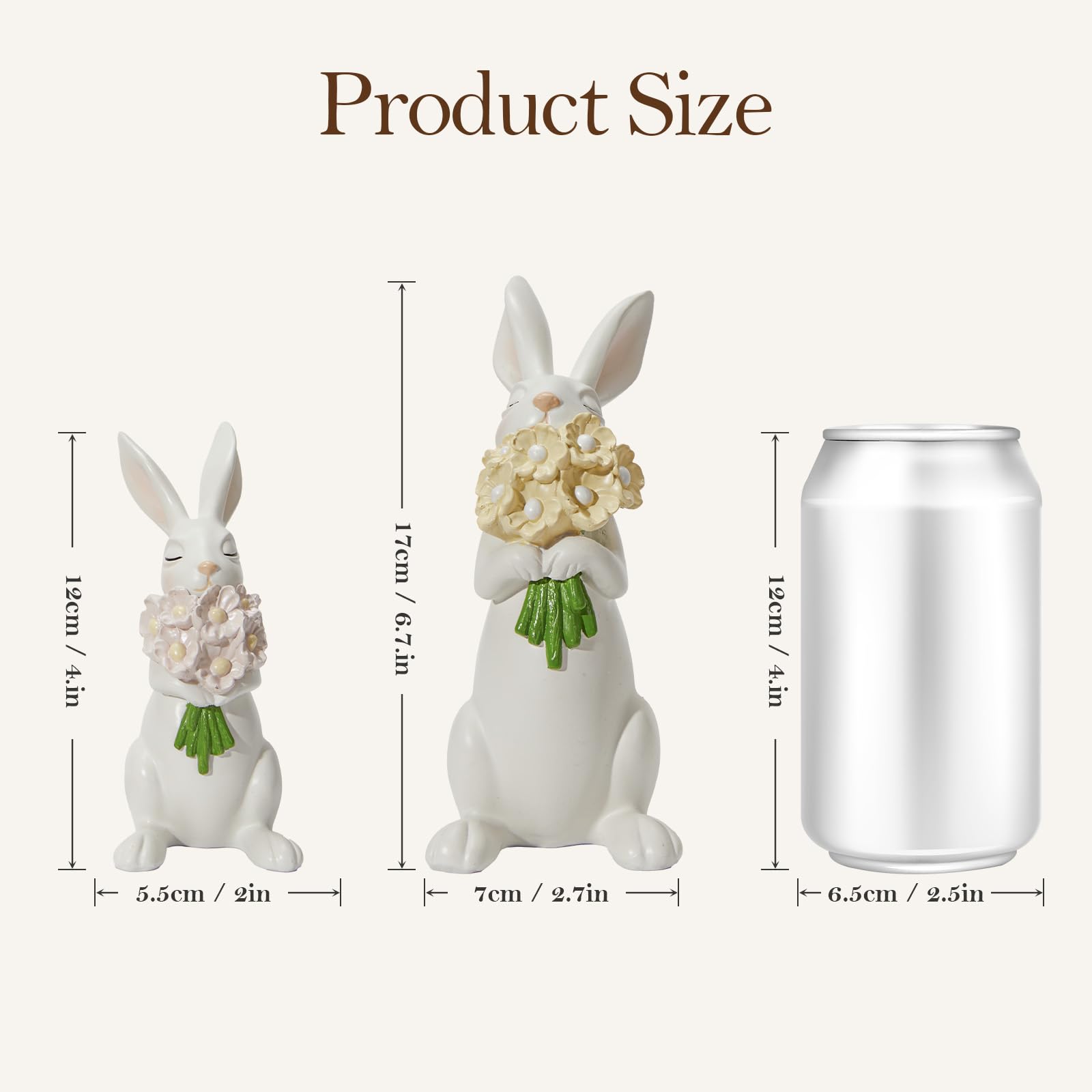 WDS WONDROUS Easter table decor featuring two bunny figurines