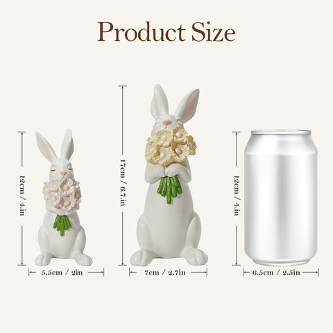 WDS WONDROUS Easter table decor featuring two bunny figurines