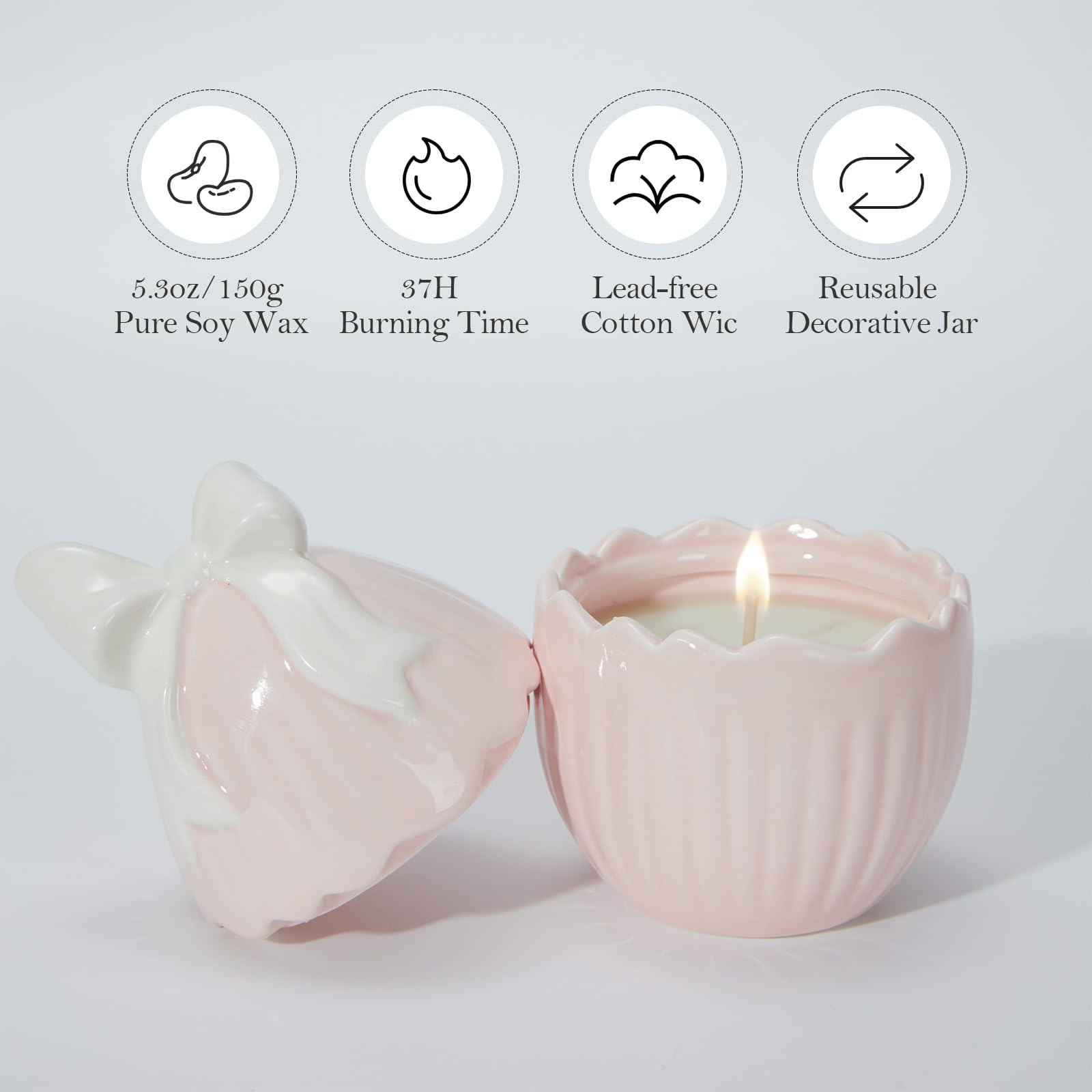 WDS WONDROUS daisy-embellished lid candle elevates farmhouse decor.