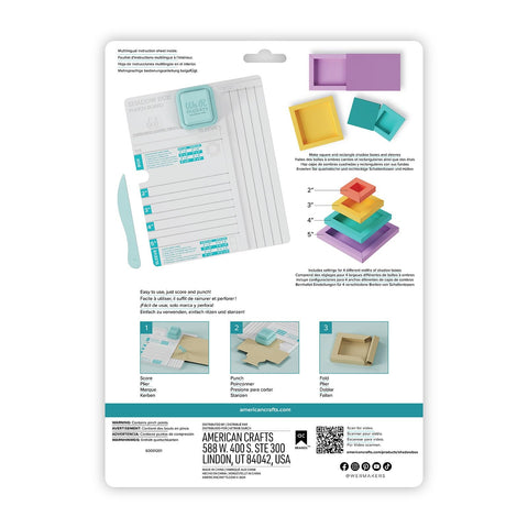 We R Makers Shadow Box Punch Board helps finish projects with a coordinated cover wrap.
