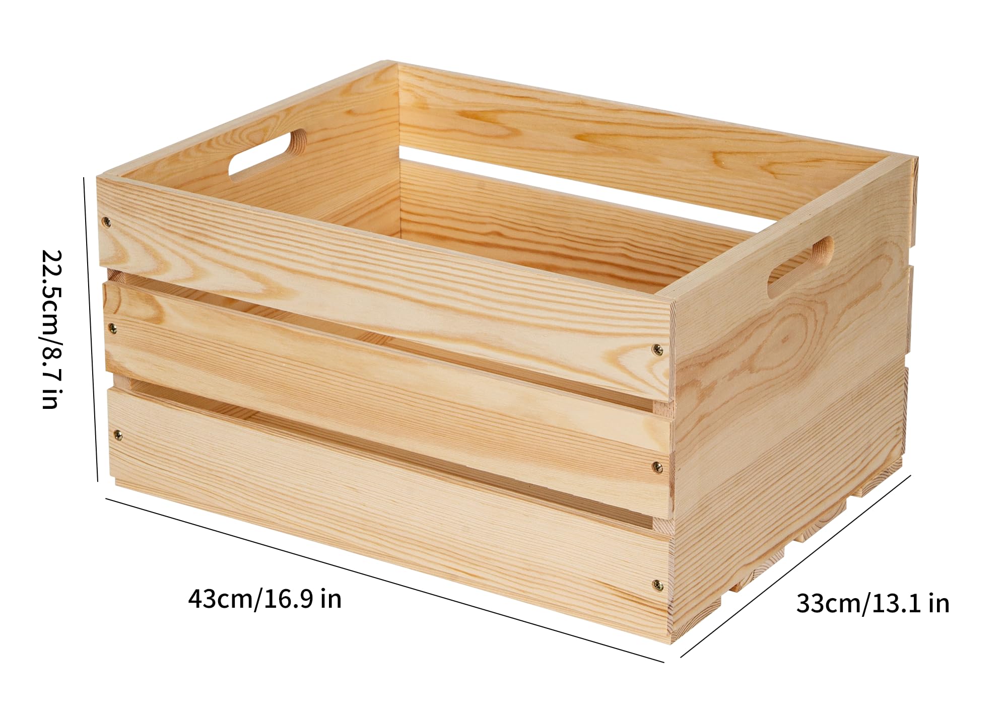 WEASATRY large wood crate unfinished finish for flexible decorating