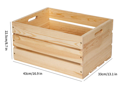 WEASATRY large wood crate unfinished finish for flexible decorating