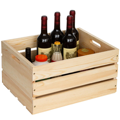 WEASATRY pine crate multi-use storage for home or office