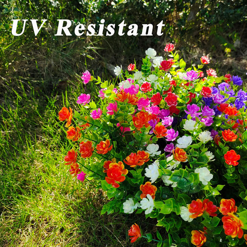 WEAUSUP color variety seven-color outdoor flowers add instant vibrancy to any space