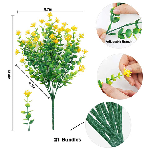 WEAUSUP UV-resistant artificial bushes withstand sun and wind for year-round outdoor decor