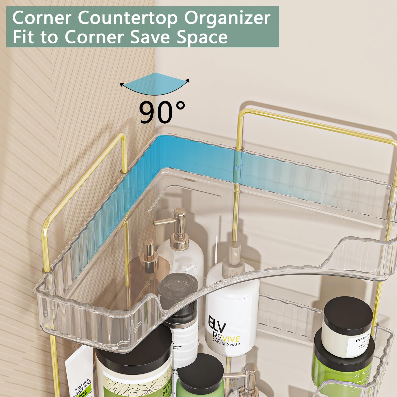 Webetop bottom tier holds bottles up to eight inches tall