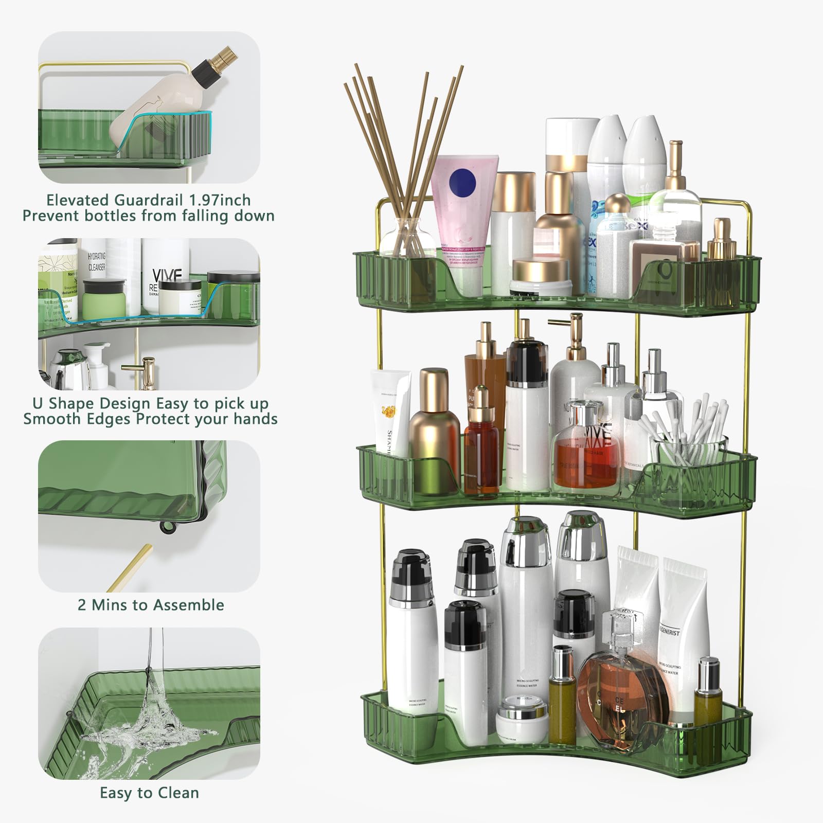 Webetop clear plastic finish is easy to wipe and view contents