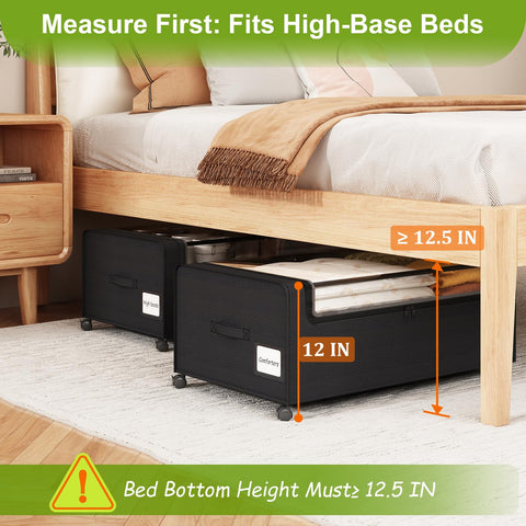 Industrial-grade Webetop frame supports 50+ lbs under the bed.
