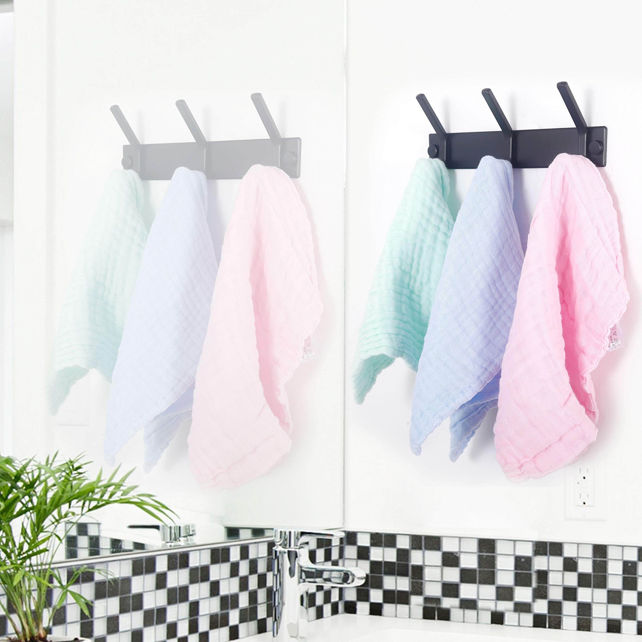 WEBI coat rack in use holding coats and bags in a modern space