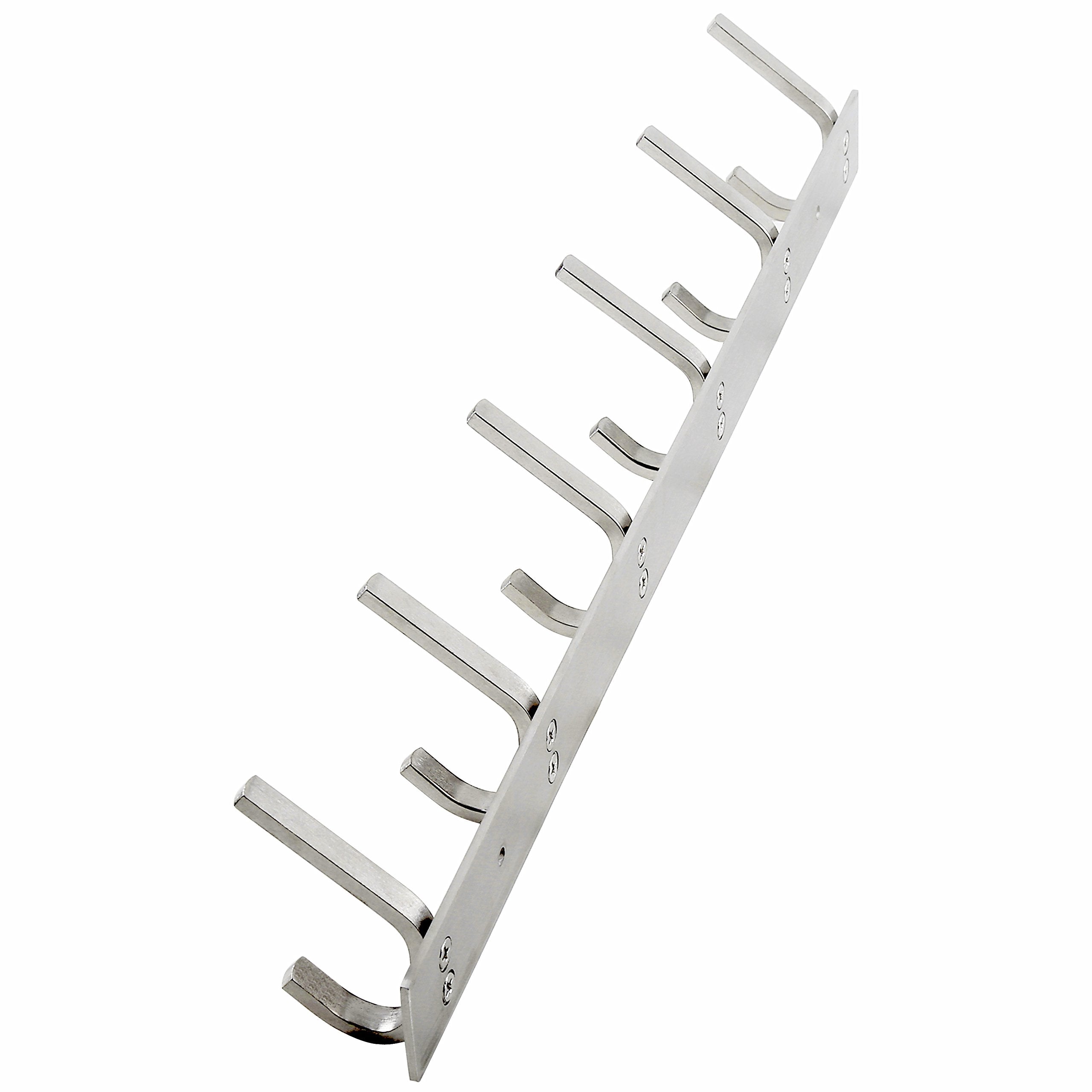 Webi durable stainless steel hook rail for hallways and living spaces
