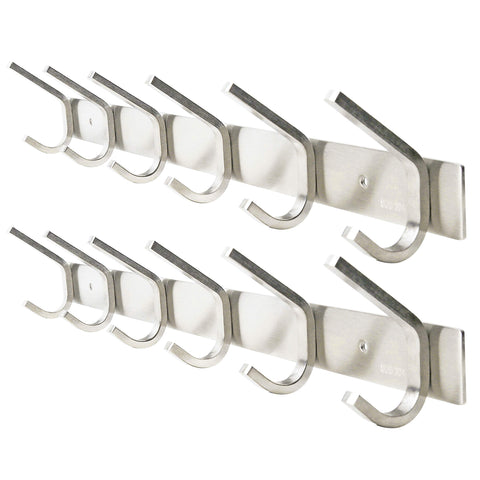Webi heavy-duty stainless steel 304 hook rail coat rack keeps entryways organized