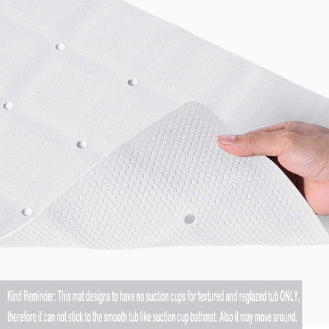 Webos drain-hole bath mat helps water drain quickly and dry faster.