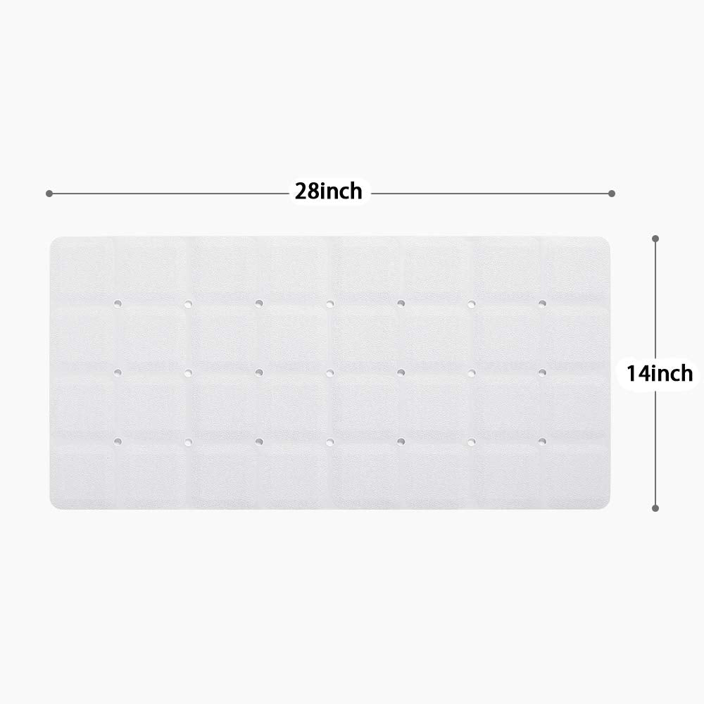 Webos foldable silicone bath mat on a textured tub showing honeycomb anti-slip texture.