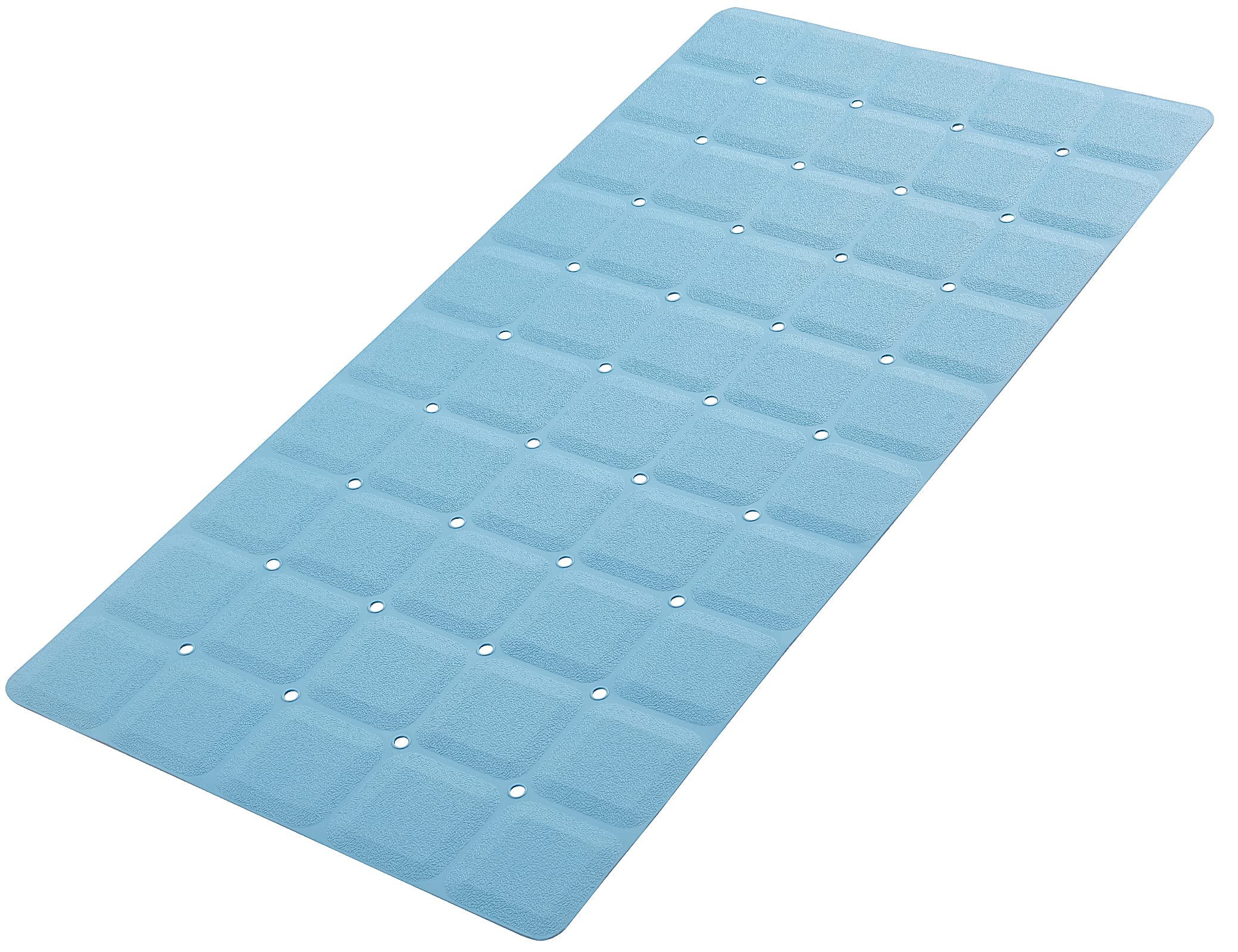 Webos foldable bathtub mat with broad blue coverage for large tubs and showers