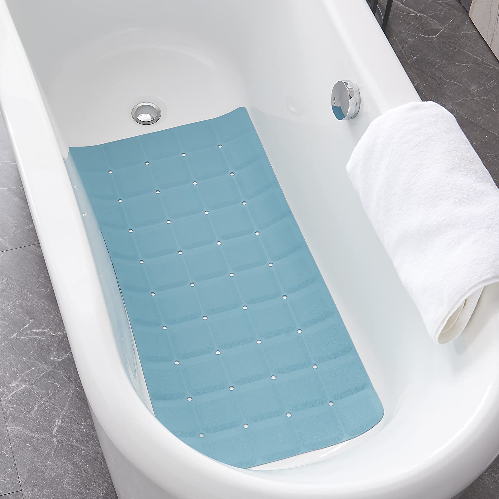 Webos mat features large drain holes for quick drying