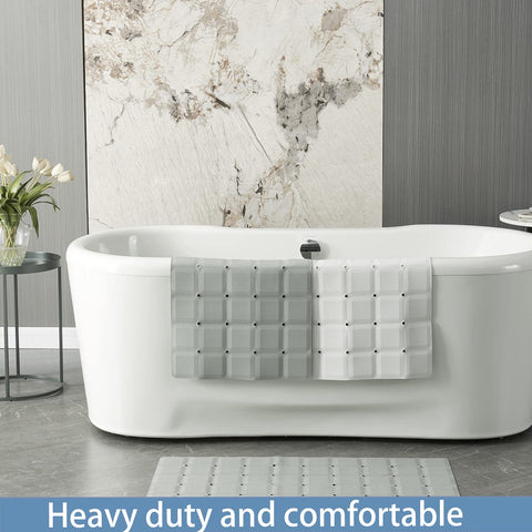 Webos textured tub compatible mat protects refinished surfaces without damage