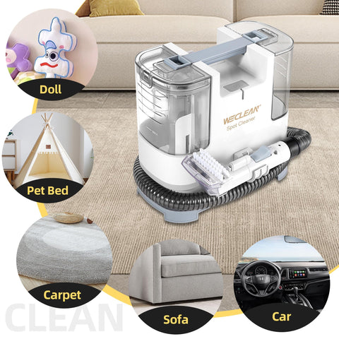 The WECLEAN C1 high suction power over 9000 Pa for stains.