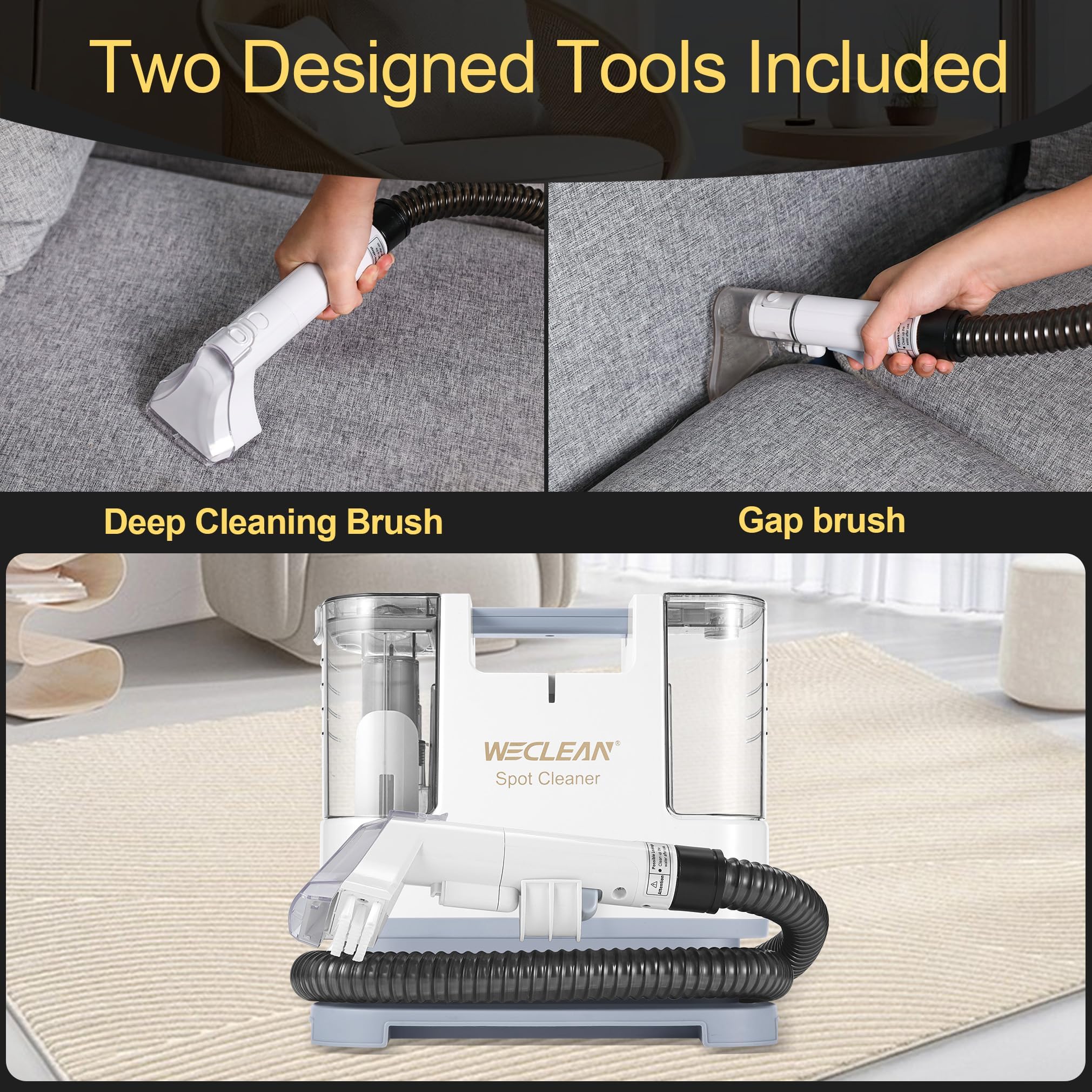 The WECLEAN C1 two-tanks setup showing clean and dirty water separation.