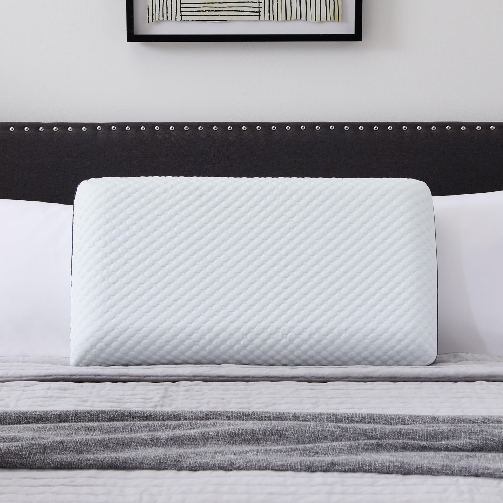 WEEKENDER gel memory foam pillow queen hotel room setup