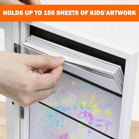 WeePro Kids Art Frames tempered glass shows artwork with protection and clarity.