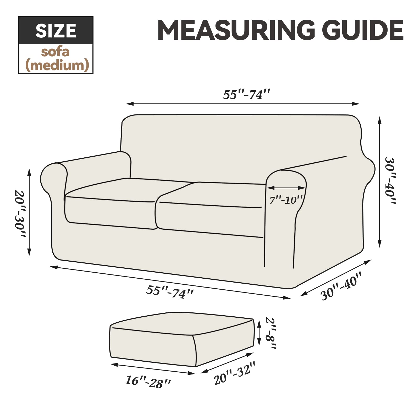 WEERRW 3-piece set includes sofa cover and two cushions