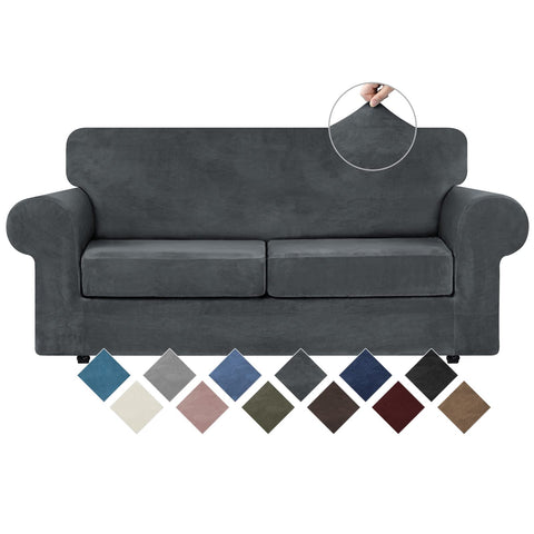 WEERRW velvet couch cover on full sofa protecting furniture in style